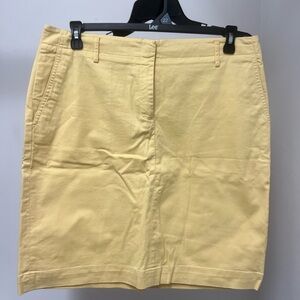 Brooks Brothers Yellow Pencil Skirt Casual Knee-Length